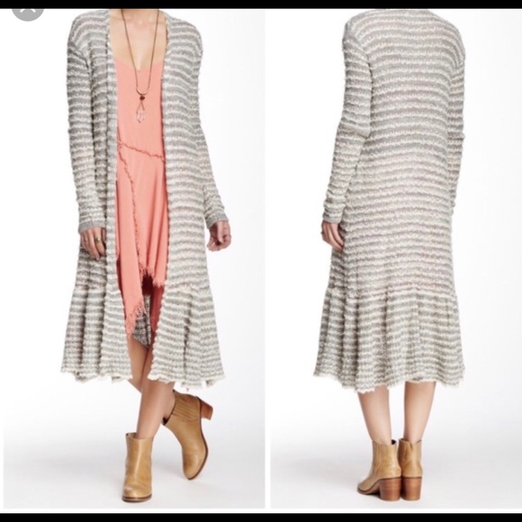 Free People Sweaters - Nwot free people long striped cardigan large